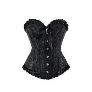 Punk Style Corset Bustier Top Retro vintage  Color Black